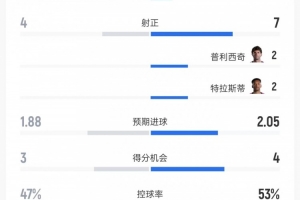 土耳其vs美国数据：射门9比18、射正4比7、控球率47%比53%-ii